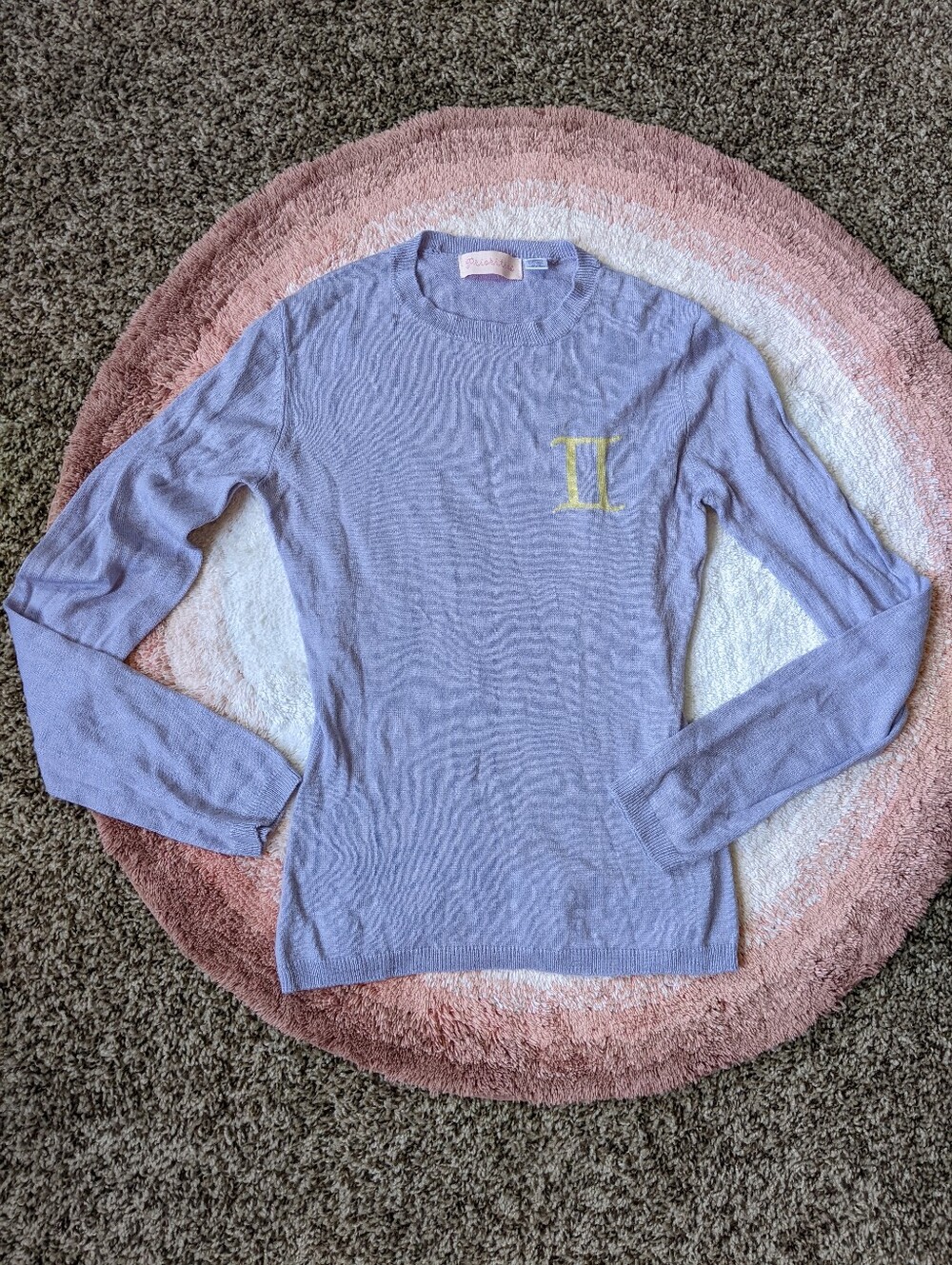 Priorities Lilac Silk Blend Sweater S Gemini